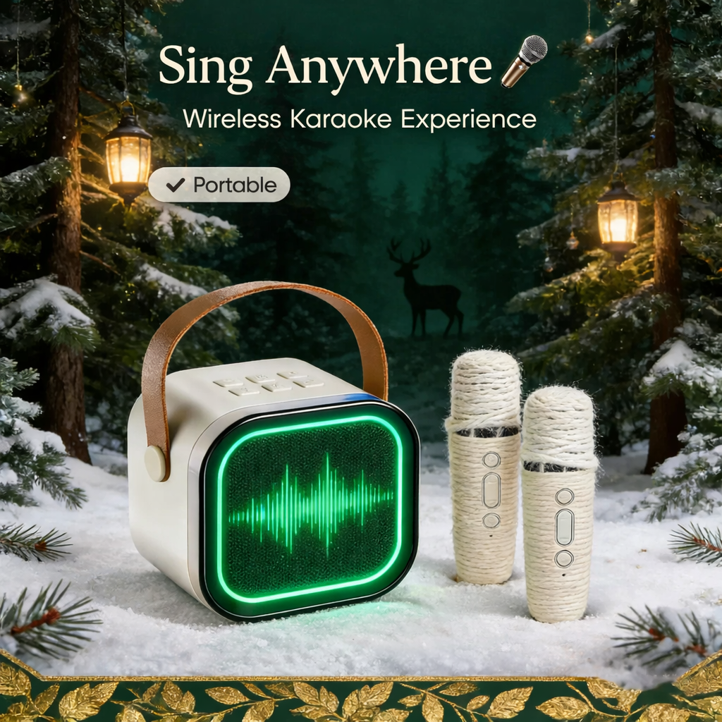GlowSound™ Karaoke Speaker – Portable Wireless RGB Party System
