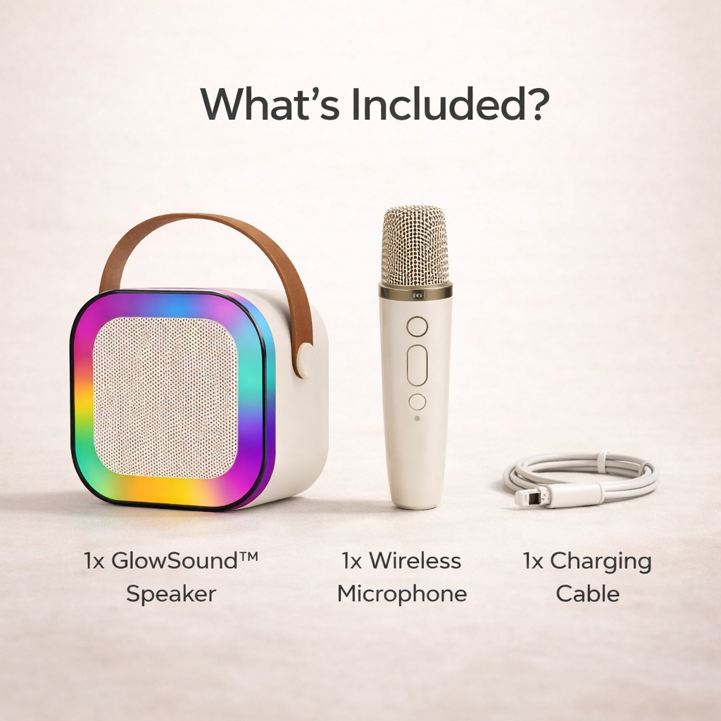 GlowSound™ Karaoke Speaker – Portable Wireless RGB Party System